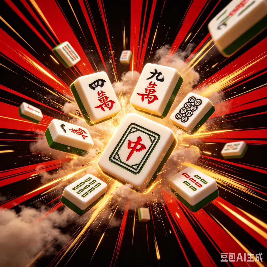 vintage text mahjong set