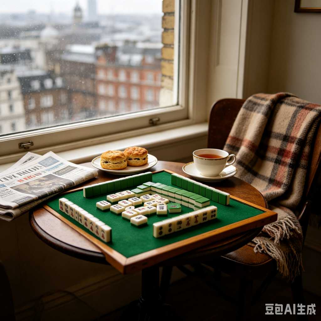 retro text mahjong tiles